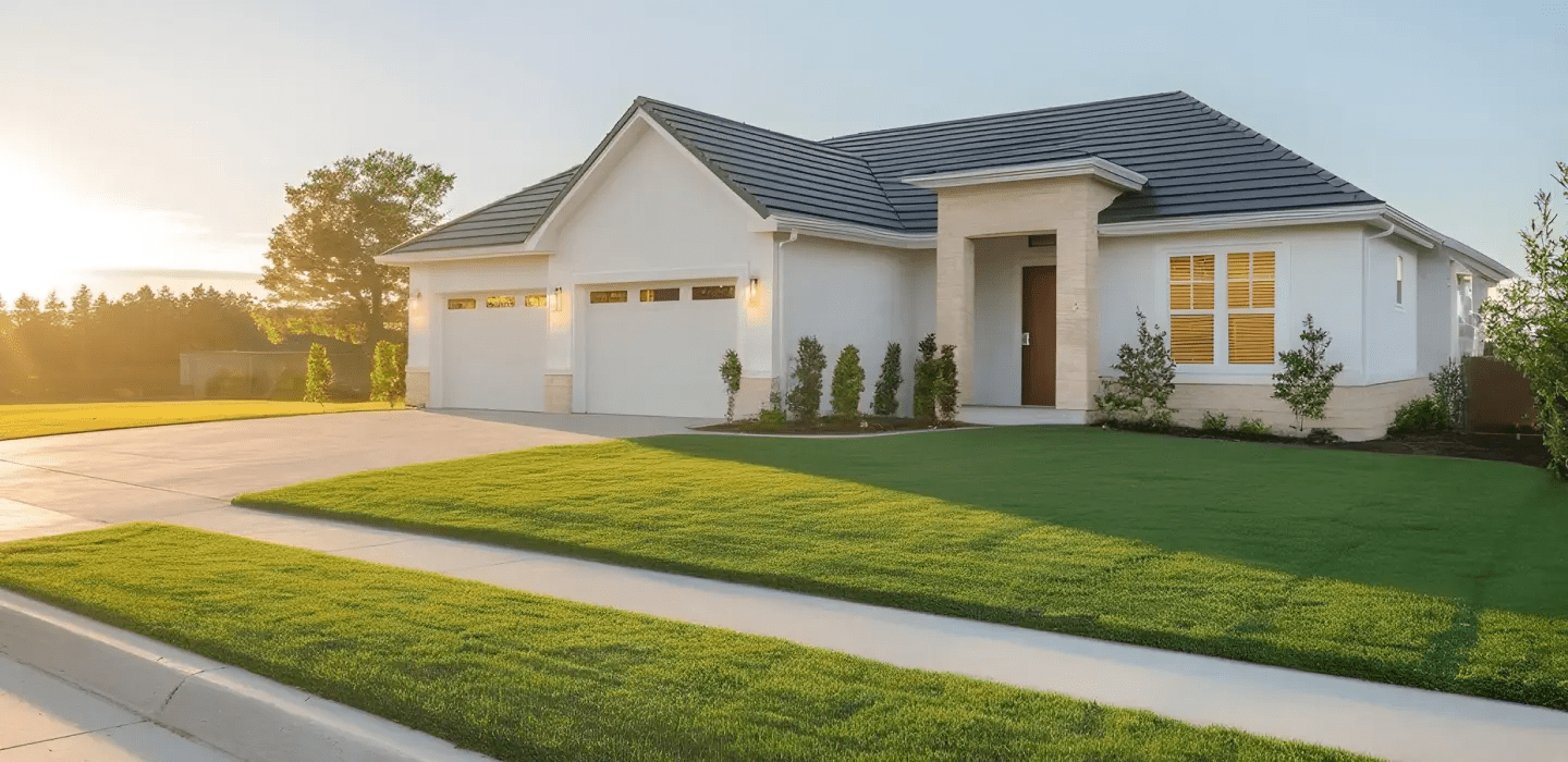 A charming home featuring a well-maintained lawn and a spacious driveway, ideal for potential buyers.